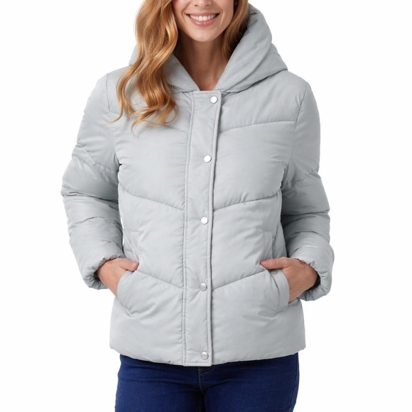 32 Degrees Jackets & Blazers - 32 Degrees Women's M Puffer Jacket Green Polyester c0347